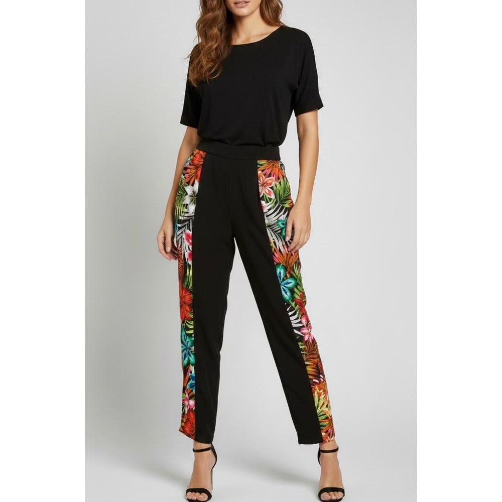 Line & Dot Silk Tropical Rainbow Pants Size Small NWT